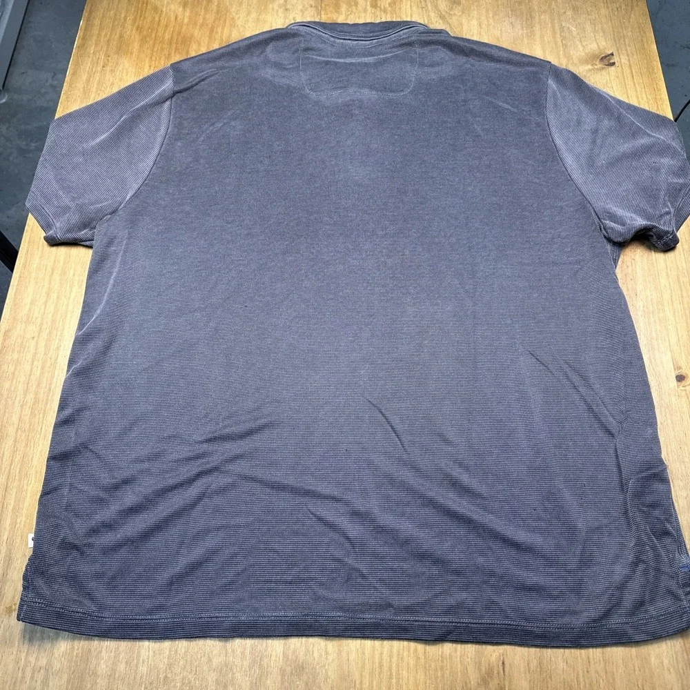 Tommy Bahama Short Sleeve Polo Shirt Mens XXL Gray Golf Lightweight Distressed - Picture 9 of 10